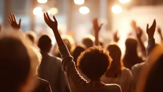 Ministry congregation worshipping